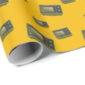 Retro-TV Geschenkpapier (Rolleneckpunkt)