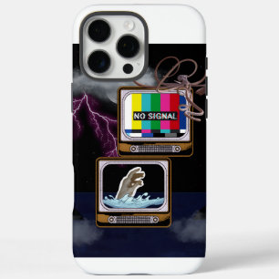 Retro-TV Kein Signal Ozean Sturm Surrealistische K iPhone 16 Pro Max Hülle