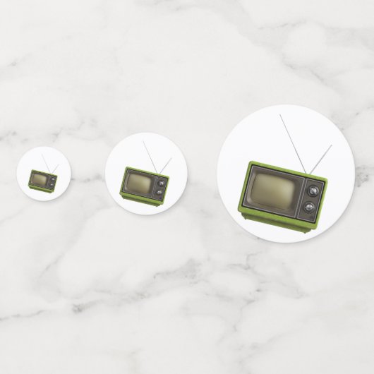 Retro-TV Konfetti (Rückseiten)