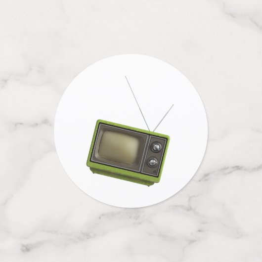 Retro-TV Konfetti (Klein Vorderseite)