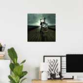 Retro-TV-Männer Poster (Heimbüro)