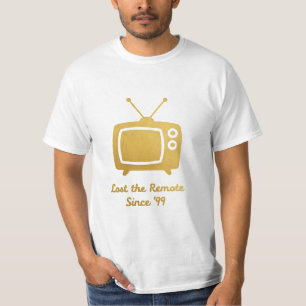 Retro-TV - Minimalistisches T-Shirt mit einer Endl