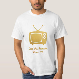 Retro-TV - Minimalistisches T-Shirt mit einer Endl