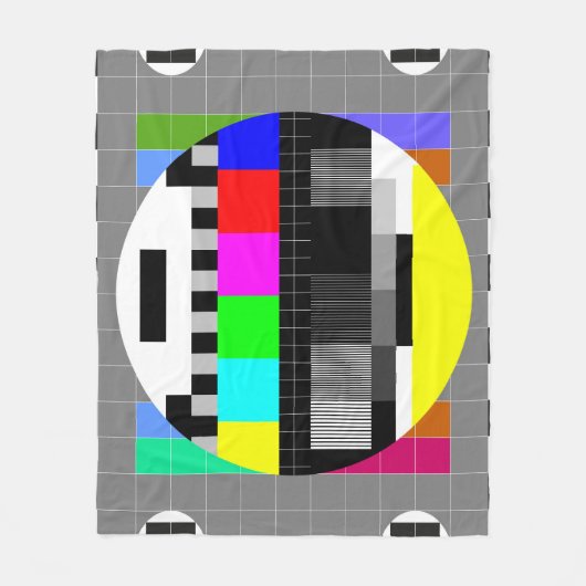 Retro TV ohne Signalanzeige. Fleecedecke (Vorderseite)
