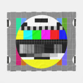 Retro TV ohne Signalanzeige. Fleecedecke (Vorderseite (Horizontal))