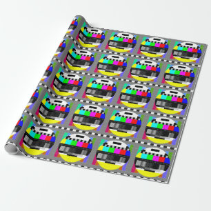 Retro TV ohne Signalanzeige. Geschenkpapier