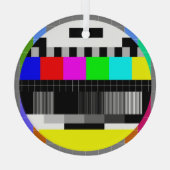 Retro TV ohne Signalanzeige. Ornament Aus Glas (Rückseite)