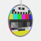 Retro TV ohne Signalanzeige. Ornament Aus Glas (Vorderseite Rechts)