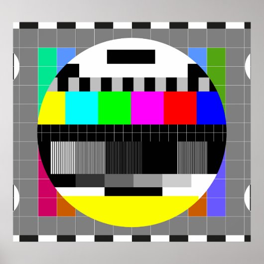 Retro TV ohne Signalanzeige. Poster (Vorne)