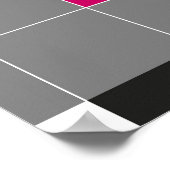 Retro TV ohne Signalanzeige. Poster (Ecke)