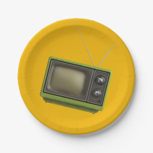 Retro-TV Pappteller