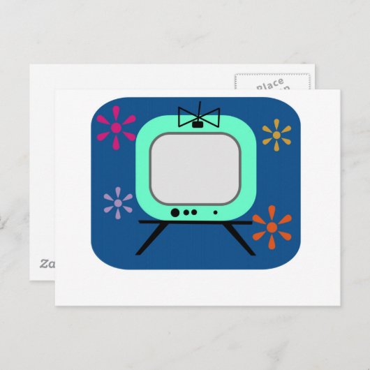 Retro-TV Postkarte (Vorne/Hinten)