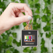 Retro-TV Schlüsselanhänger (Hand)