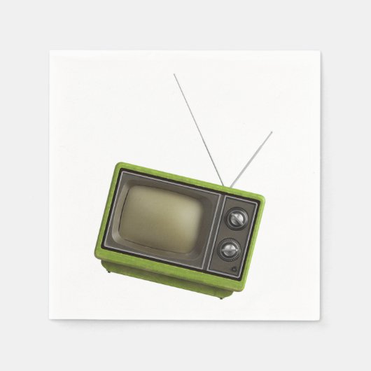 Retro-TV Serviette (Vorderseite)