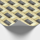 Retro-TV-Set Geschenkpapier (Ecke)