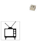 Retro-TV-Set Gummistempel (Stempel)