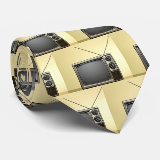 Retro-TV-Set Krawatte (Gerollt)