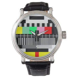 Retro-Tv-Testbildschirm Armbanduhr