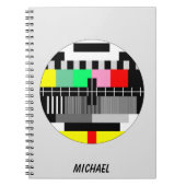 Retro-Tv-Testbildschirm Notizblock (Vorderseite)