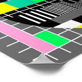 Retro-Tv-Testbildschirm Poster (Ecke)