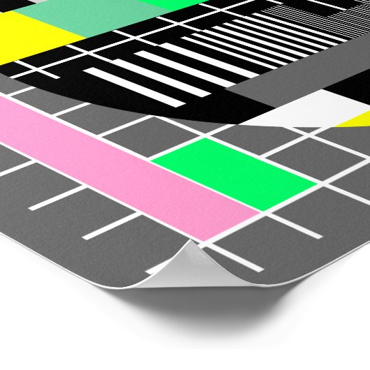 Retro-Tv-Testbildschirm Poster (Ecke)