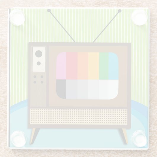 Retro-TV-Time-Untersetzer Glasuntersetzer (Rückseite)