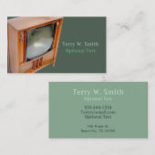 Retro-TV-Visitenkarte Visitenkarte (Vorne/Hinten)