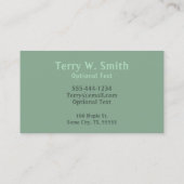 Retro-TV-Visitenkarte Visitenkarte (Rückseite)