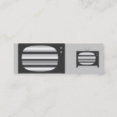 Retro-TV-Visitenkarten Mini Visitenkarte (Rückseite)