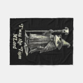 Retro T'was The tism M'lord Funny Witch Frog Graph Fleecedecke (Vorderseite (Horizontal))