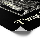 Retro T'was The tism M'lord Funny Witch Frog Graph Poster (Ecke)