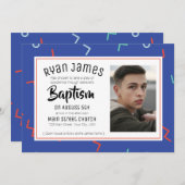 Retro Tween/Teen Baptisse Einladung (Vorne/Hinten)