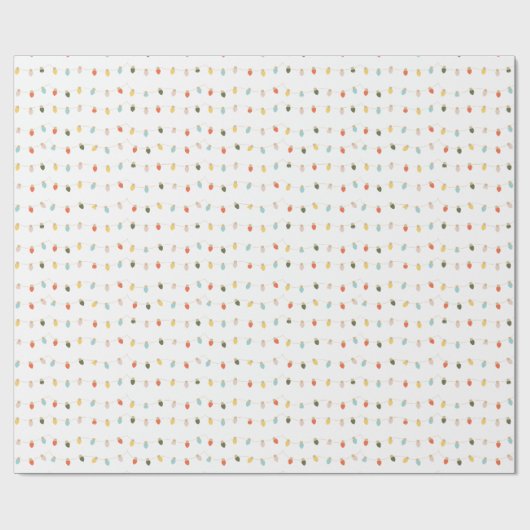 Retro Twinkle Lights Geschenkpapier (Flach)