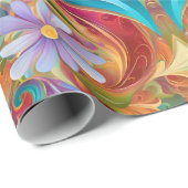 Retro-Twisted Bio Hippy Geschenkpapier (Rolleneckpunkt)