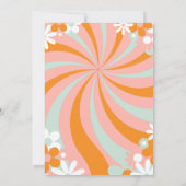 Retro Two Groovy 2. Geburtstag Einladung (Rückseite)