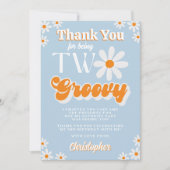 Retro Two Groovy Boys 2. Dankeskarte (Vorderseite)