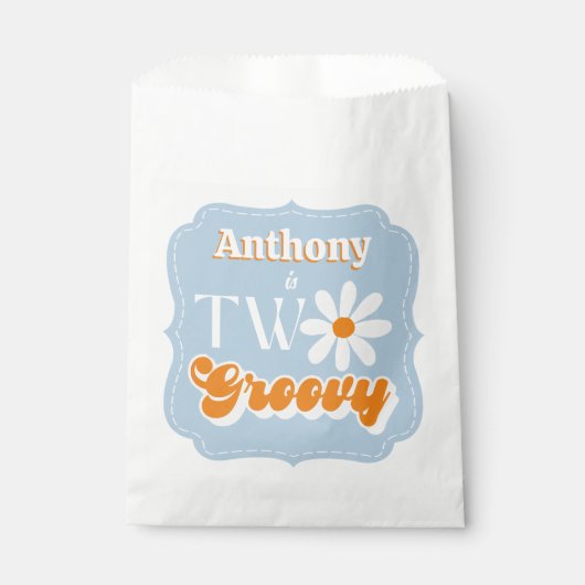 Retro Two Groovy Boys 2. Geschenktütchen (Vorderseite)