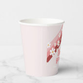 Retro Two Groovy daisy boho floral 2. Geburtstag Pappbecher (Rechts)
