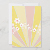 Retro Two Groovy Sunshine daisy boho floral Invita Einladung (Rückseite)