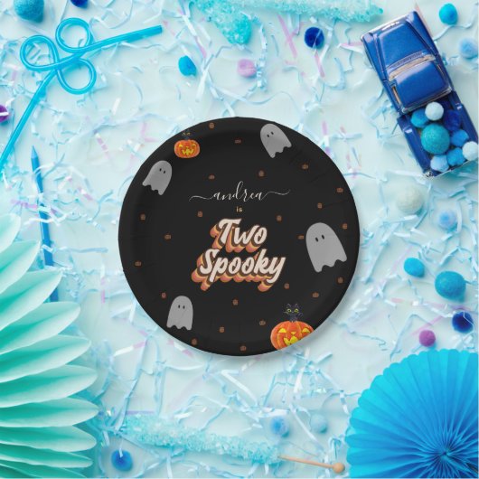Retro Two Spooky 2. Halloween Party Pappteller (Party)