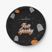 Retro Two Spooky 2. Halloween Party Pappteller (Vorderseite)