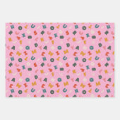 Retro Two Tone Playful Alphabet Geschenkpapier Set (Vorderseite 3)