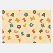 Retro Two Tone Playful Alphabet Geschenkpapier Set (Vorderseite)