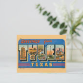 Retro Tyler TX Postkarte (Stehend Vorderseite)