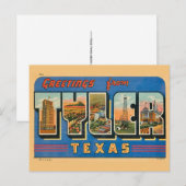 Retro Tyler TX Postkarte (Vorne/Hinten)