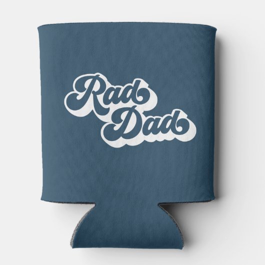 Retro-Typ des krassen Vaters | Blau Dosenkühler (Rückseite)