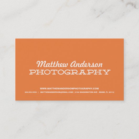 RETRO-TYP | FOTOGRAFISCHE GESCHÄFTSKARTE VISITENKARTE (Vorderseite)