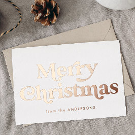 Retro-Typ Frohe Weihnachten Weihnachten Nicht-Foto Folien Feiertagskarte