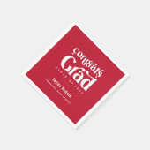 Retro Type Graduation Party Napkins Serviette (Ecke)