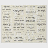 Retro Typewriter Motivational Quotes for Journals  Geschenkpapier (Flach)